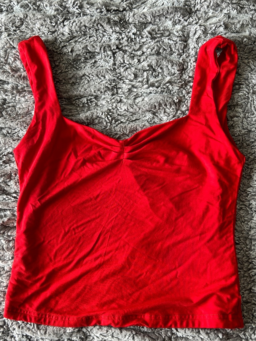 ForeFair Red Cropped Double Lined Red Tank Top